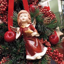 angioletto rosso per albero di Natale