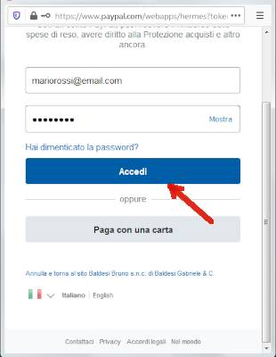 Pagamento fattura ProForma online per chi ha un account PayPal
